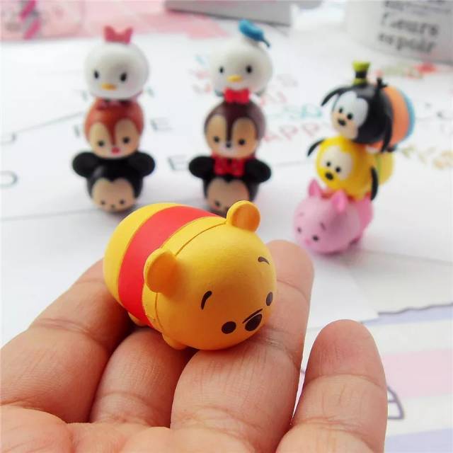 MOMBABY1 Figure Tsum tsum 1 set isi 10 pcs atau Topper Kue Tsum Tsum atau Hiasan Kue Tsum Tsum