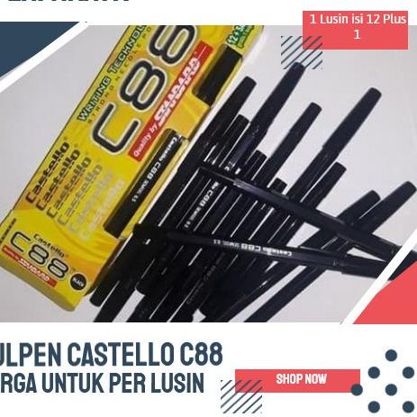 

mhpi -44 TERMURAH Pulpen Standard Murah C 88 / Pen Standart Castello C88 ( lusin ) 825➤