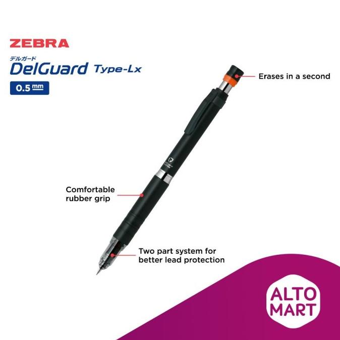 

Zebra DELGUARD Type LX Mechanical Pencil 0.5 mm pensil mekanik