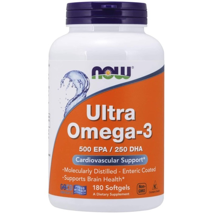 Now Foods, Ultra Omega-3 500 EPA/250 DHA 180 Softgels Now Food Omega 3