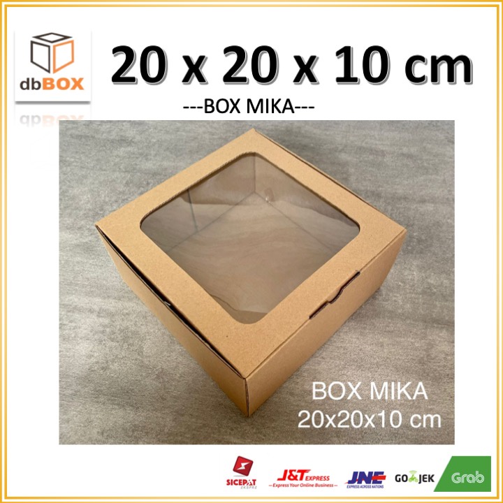 

BOX MIKA 20x20x10 cm kardus die cut, untuk kue hampers gift box MIKA MIKA MIKA