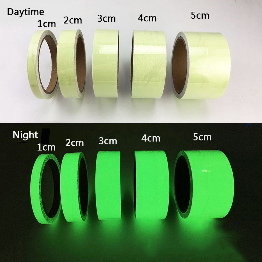 Hot Sale /1/1.5/4M Self Adhesive Luminous Glow Tape/Selotip Bercahaya Neon Reflektif/Stiker Garis Dinding Mencolok Bercahaya/Tape Peringatan Keamanan Keamanan Dropshipping