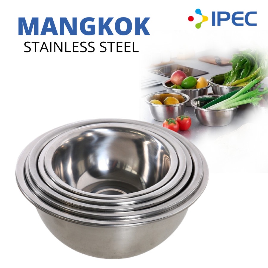 MANGKOK STAINLESS SERBAGUNA 20CM / 22 CM / 24CM / 36 CM TERMURAH GROSIR Baskom stainless waskom bowl Stainless serbaguna