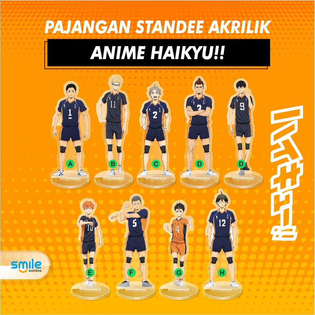 Standee Pajangan Akrilik Karakter Anime Haikyu Lucu Unik Custom Hiasan Meja