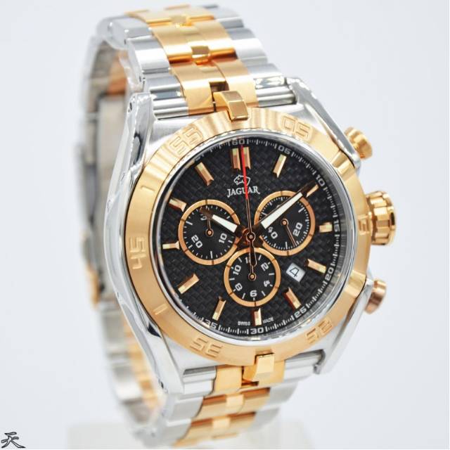 Jam Tangan Pria Jaguar J856 Silver Rantai Original Swiss Made