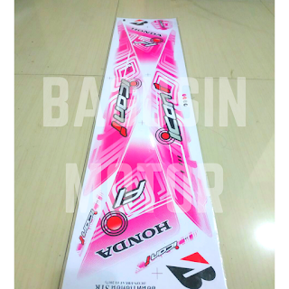 Striping Variasi Thailand Beat FI Lama Icon Cyber - Putih Pink