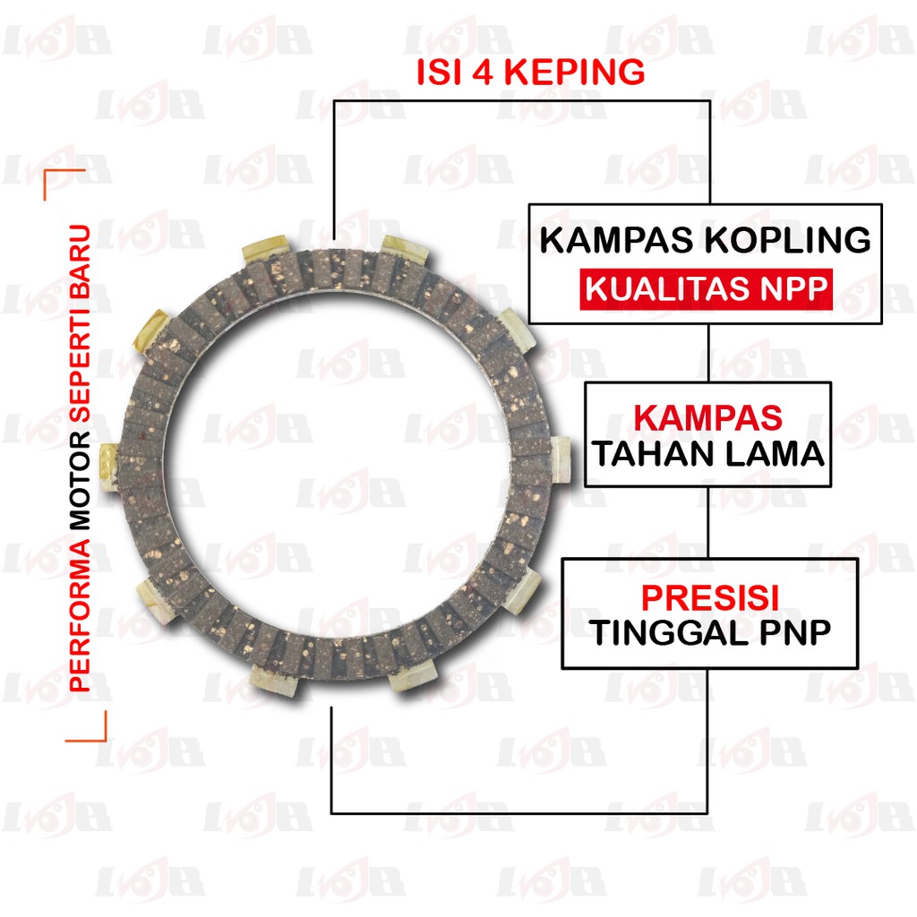 NPP Kampas Plat Kopling MX King Yamaha Jupiter Clutch 4 Lembar