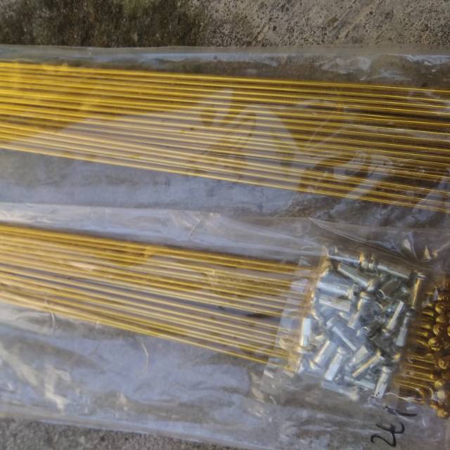Ruji sepeda 26 spoke niple 32 merek promend sepasang