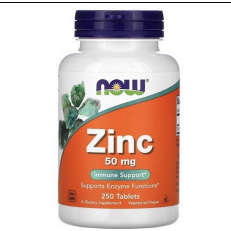 NOW  - ZINC GLUCONATE 50 MG - 250 TABLETS