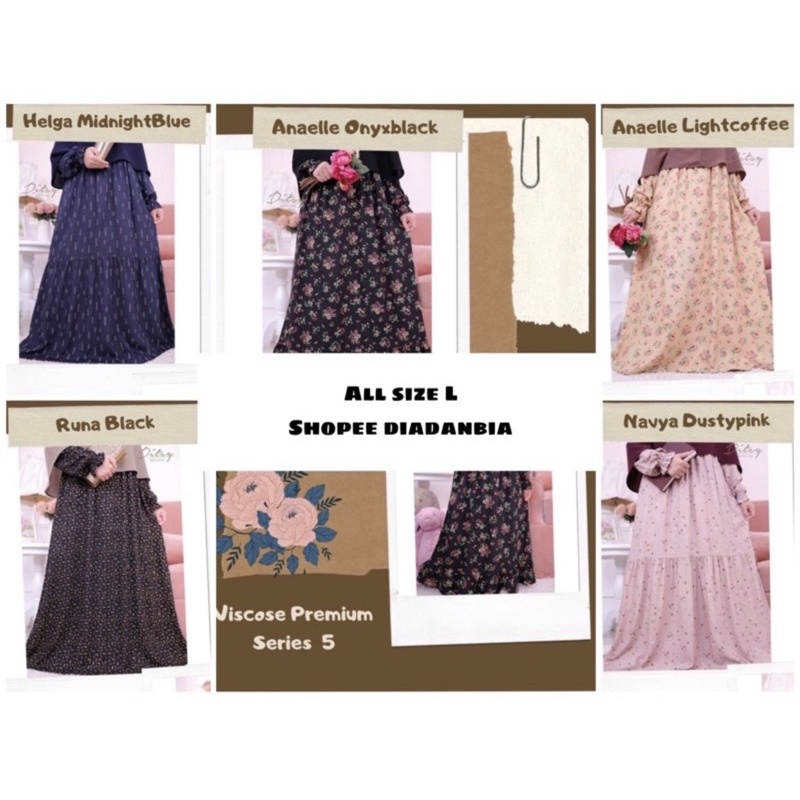 Ditsy Maret’22 (Anaelle onyx black, Runa black size L, Helga midnight size L, Navya Dusty size L, An