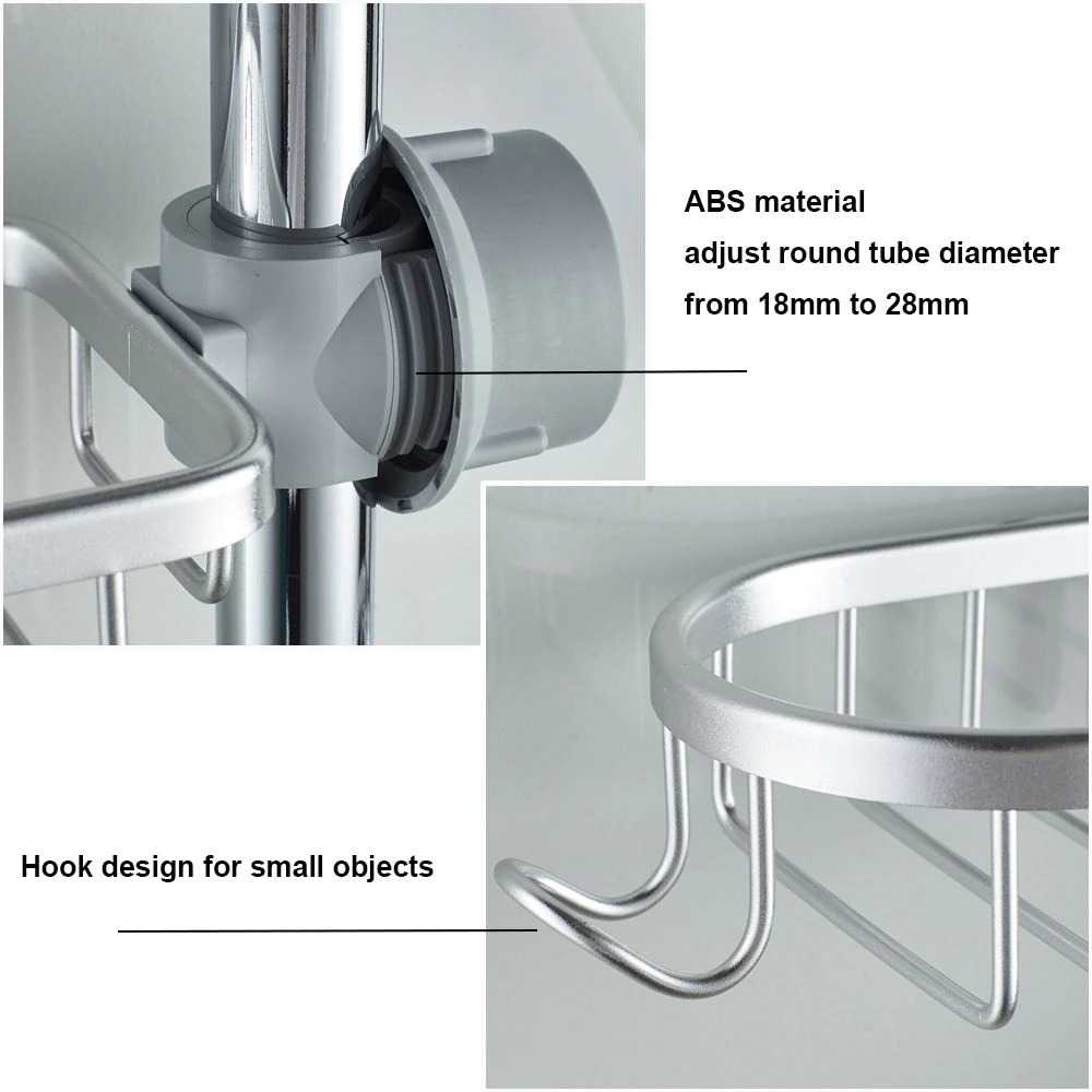 TD-DA FALANGSHI Rak Kamar Mandi Bathroom Organizer Rack Shower Hook - WB8007