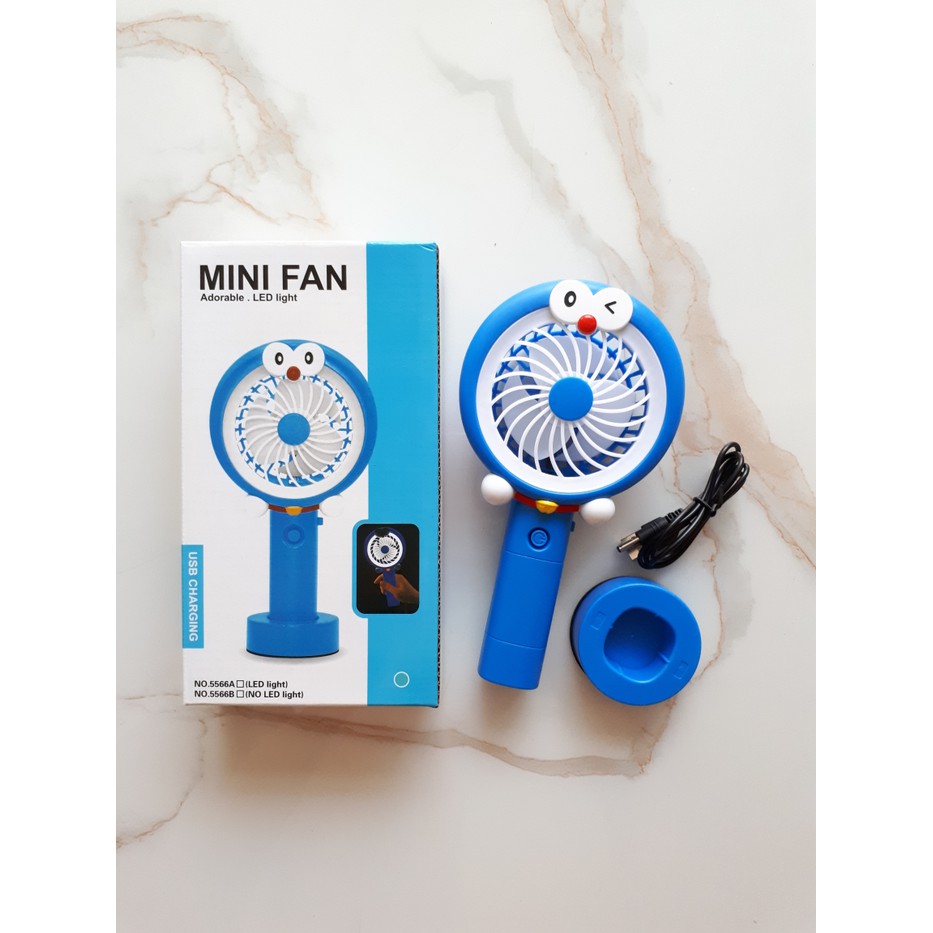 SLS89 Kipas Angin Lampu Led/Hand Mini Fan Usb /Portable Karakter/kipas genggam