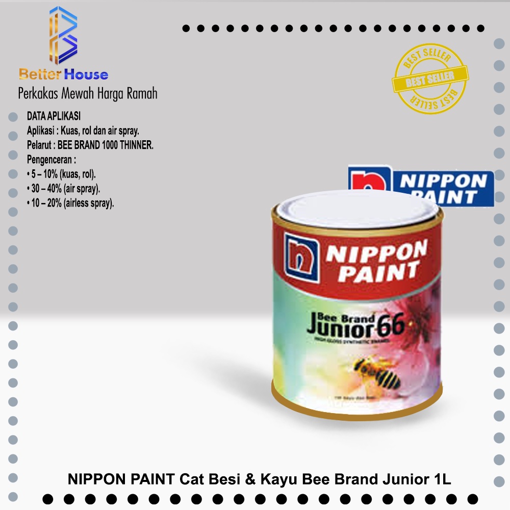 Nippon Paint Cat Besi & Kayu Bee Brand Junior 1 Kg