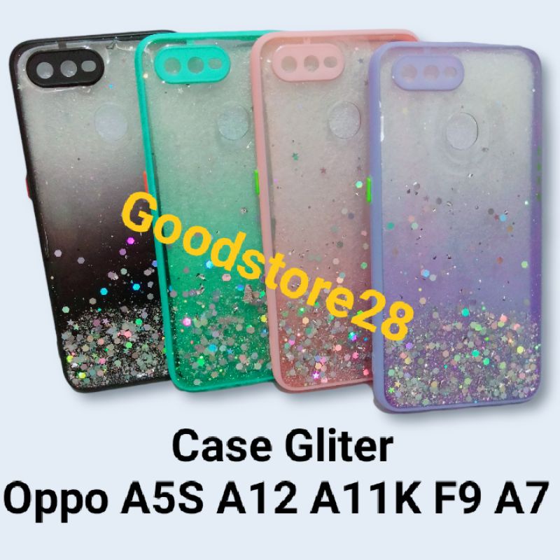 Oppo A5S A12 A11K F9 A7 Casing Gliter Mewah Elegan Kesing Hp Glitter Oppo A5S Oppo A7 Oppo A11K Oppo