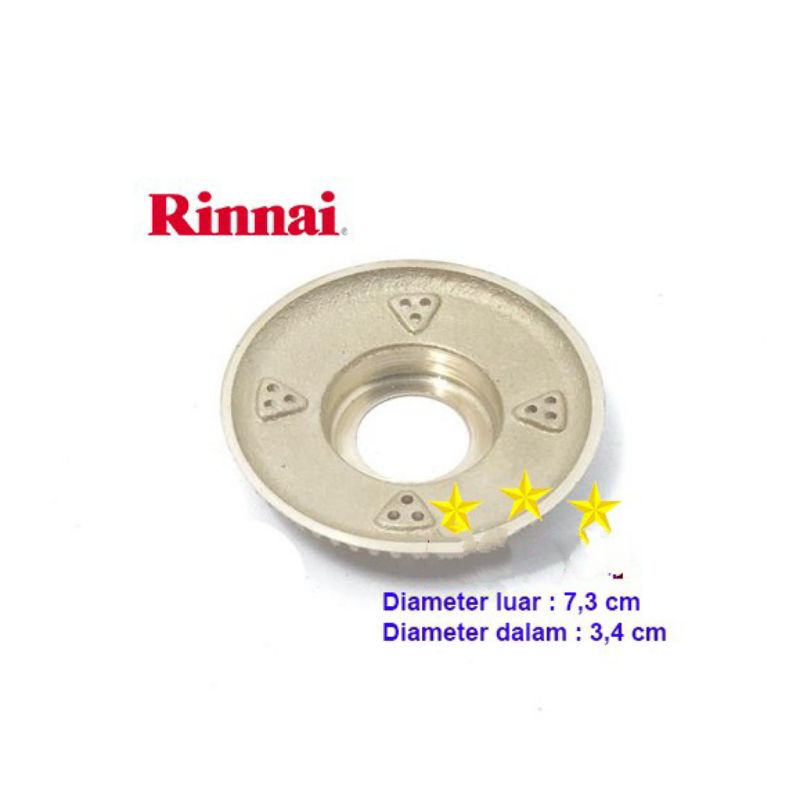 TUNGKU BURNER  , 7 CM  , Cerobong rinnai 522 SET , Kompor  , rinnai panjang dan burner -