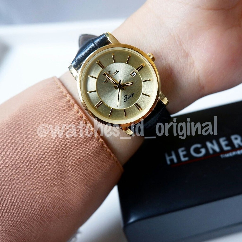 Jam Tangan Couple Hegner 403 Original Ring Gold