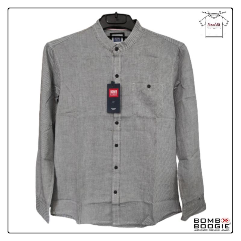 Kemeja Koko BOMBBOOGIE Lengan Panjang Terbaru Slim Fit Original 002