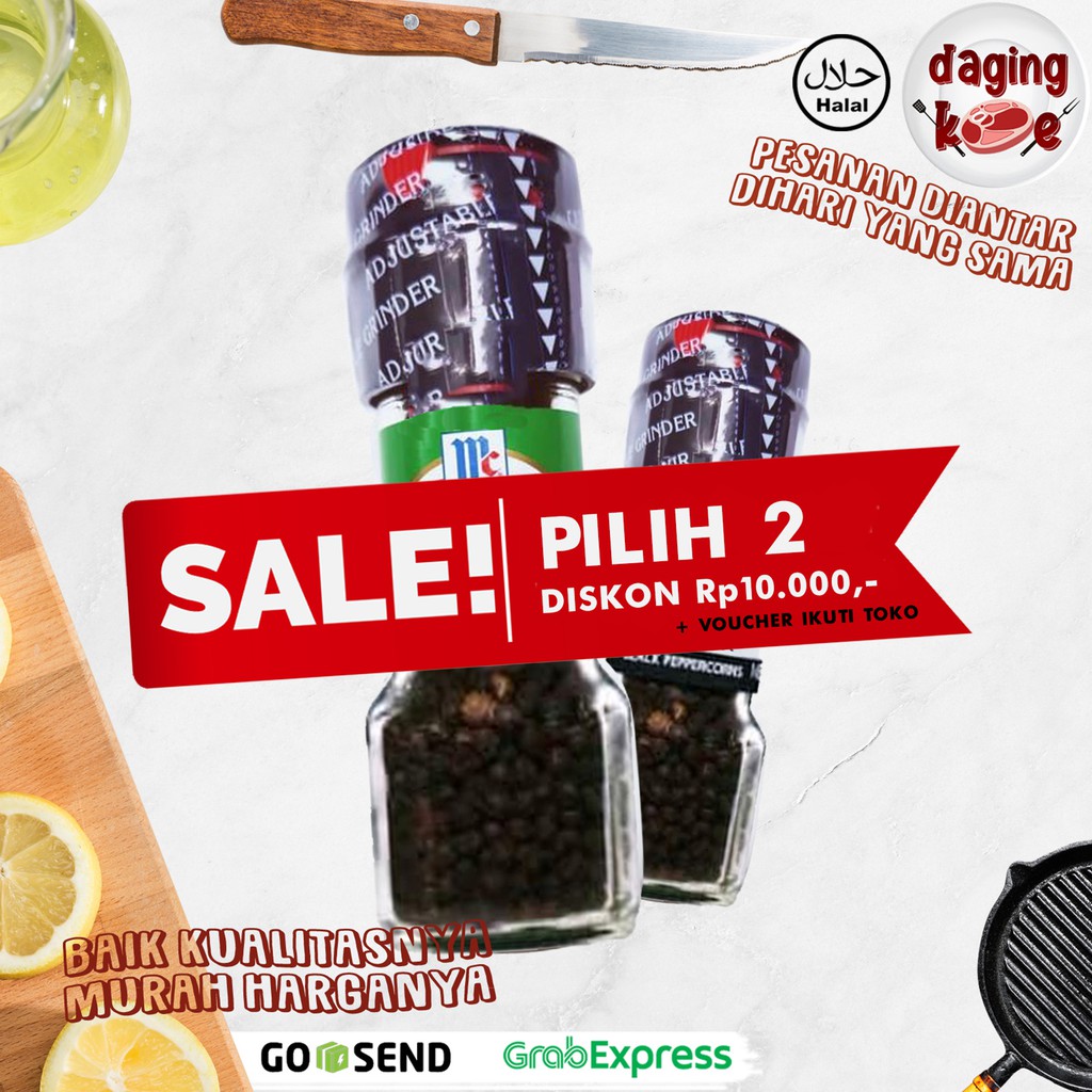 

BUMBU STEAK MCCORMIK BLACKPEPPER GRINDER 35gr DK006