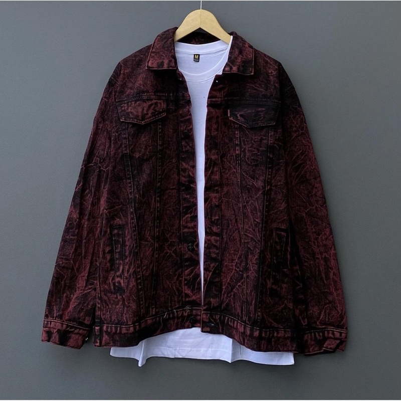JAKET JEAN SANWSH PRA JAKET  JEAN SNOW BLAK JAKT PRIA JAKET JEAN DENIM JAKET LEVI COPLE  JAKT JENS LEVI-Redwash