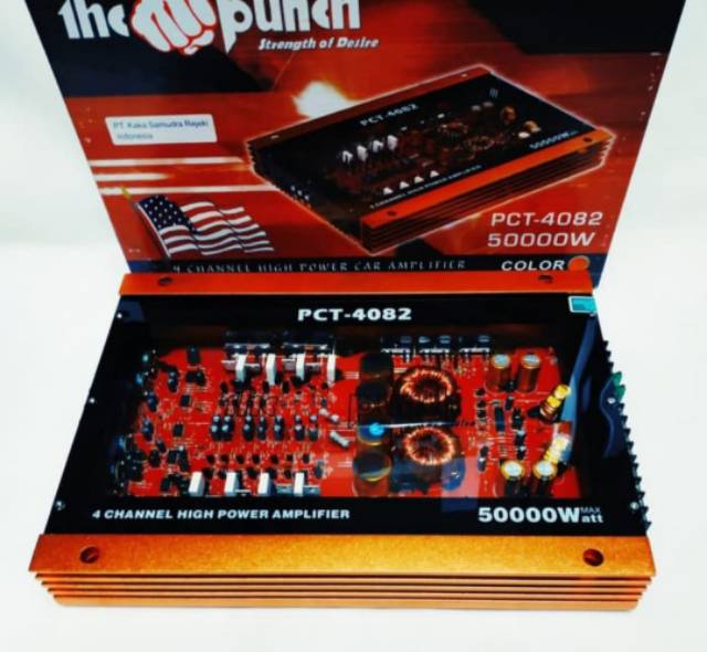 DISKON HEMAT Power Amplifier The Punch PCT 4082 4 Channel 5000 PMPO High Power **