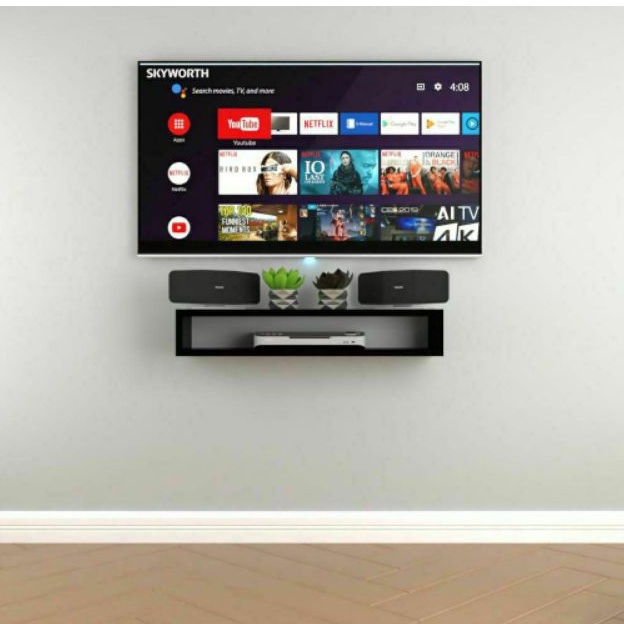 Model Rak Meja Tv Minimalis Kayu Palet Alumunium Besi Gantung Dinding Tembok Modern Tempel Rak Bunga