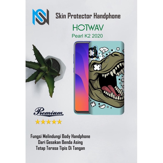 Isi 2pcs Garskin Hp Hotwav Pearl K2 2020 motif dino - Free Custom Motif