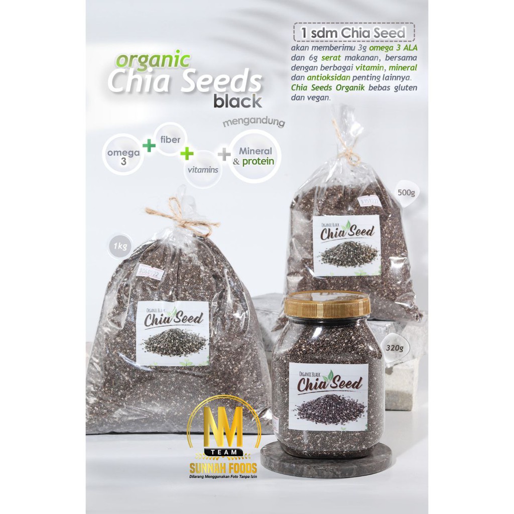 

Biji Chia Hitam / Chia Seeds Black 500gr