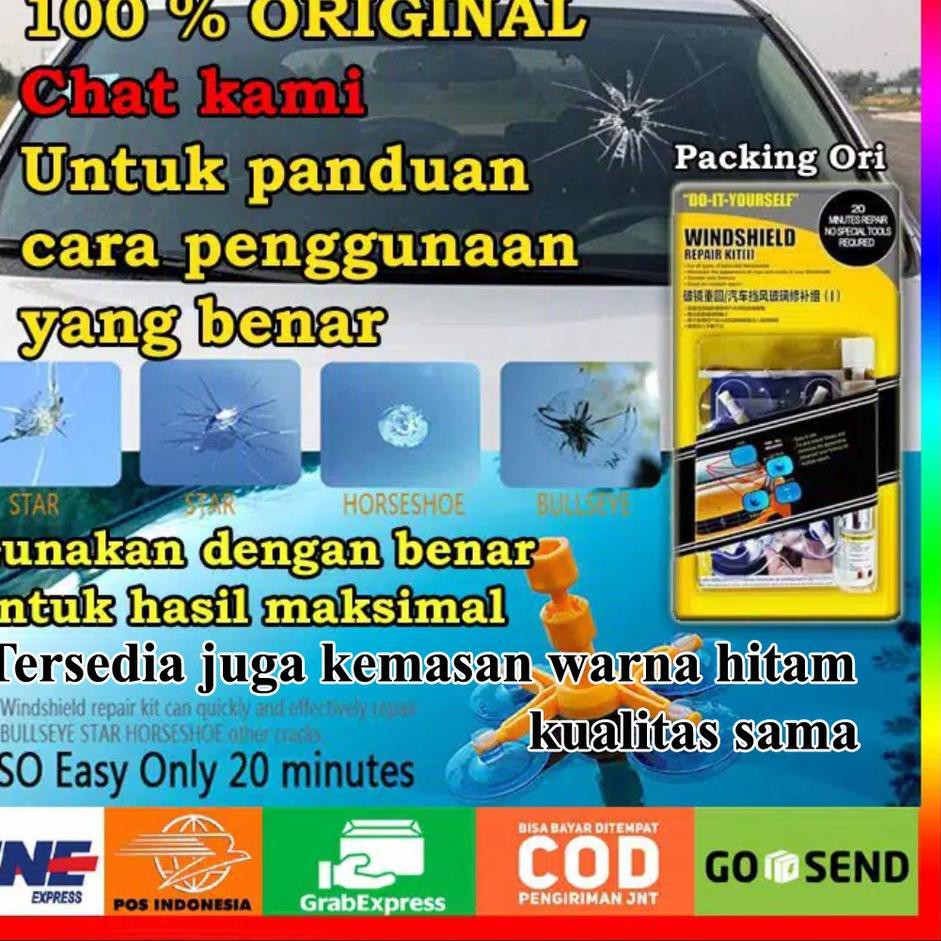 Terbagus.. Lem Kaca Mobil Retak Windshield Repair Kit Original Import