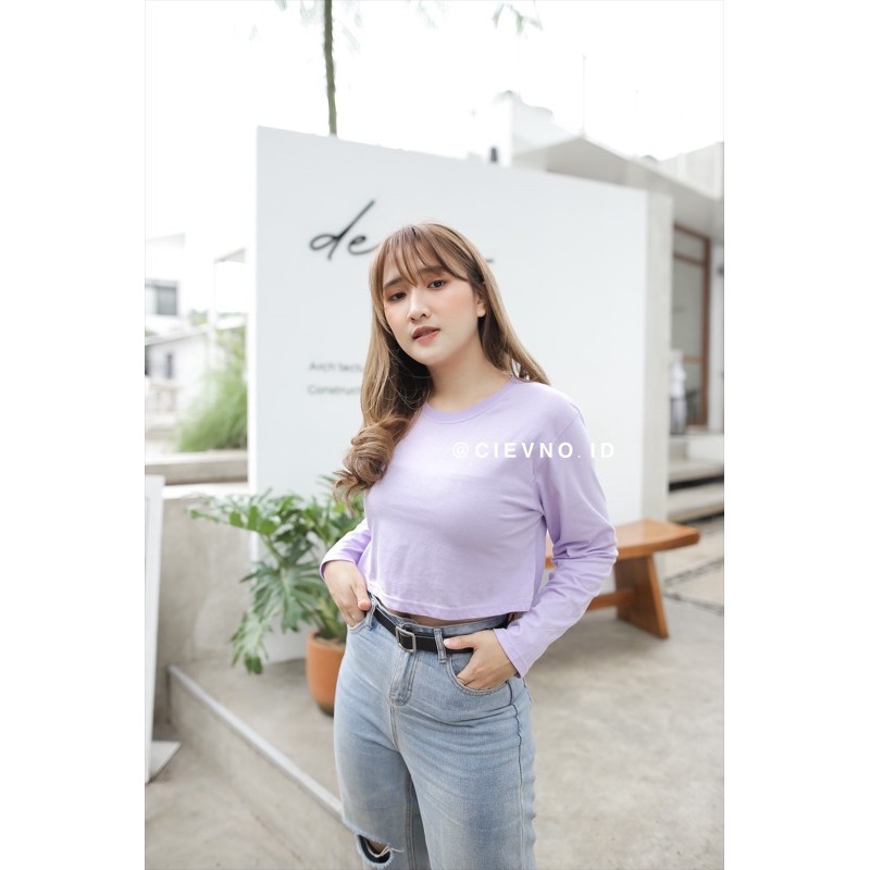 CROP TOP LENGAN PANJANG ALL SIZE &amp; BIG SIZE XL