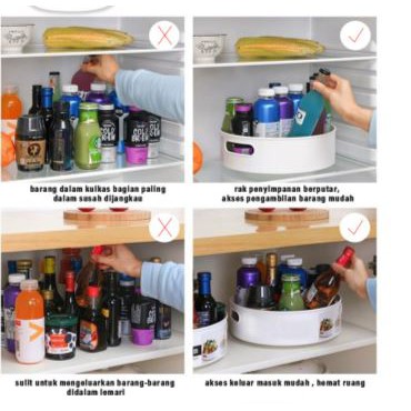 Rak putar serbaguna - Rak dapur putar - Rak kosmetik putar