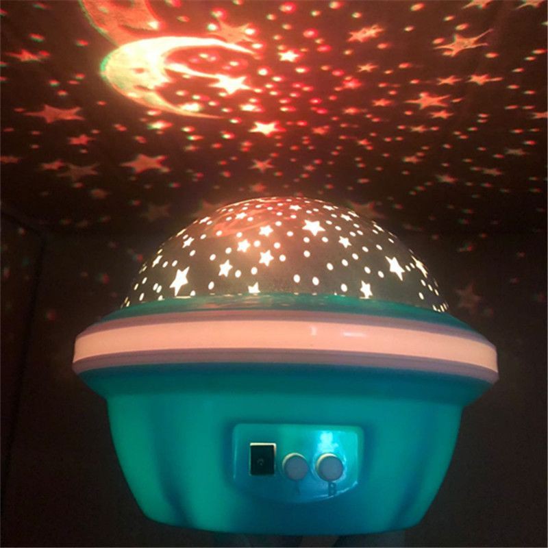 Lampu Proyektor Led Bentuk Ufo Bulan Bintang