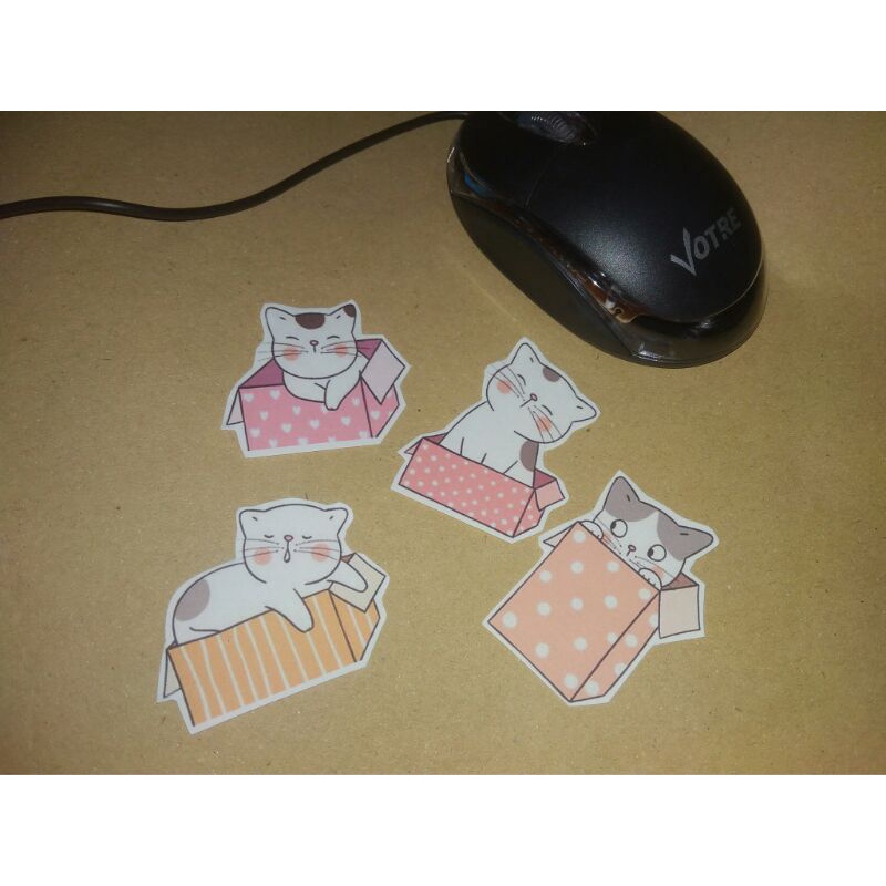 

stiker paper bujo catty 1pack isi 4pc