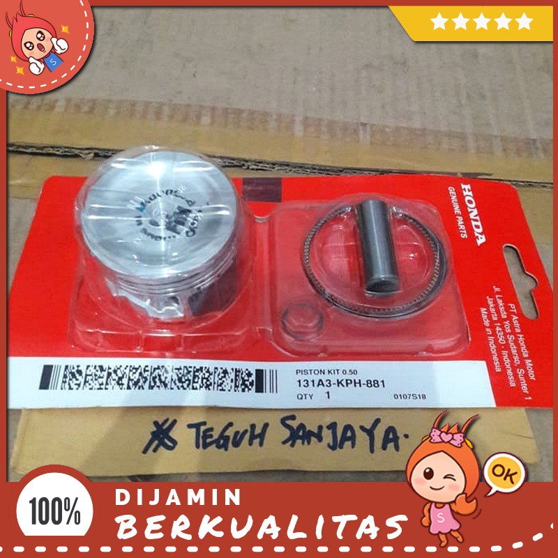 Piston Kit / Seher Paket 0.50 Honda Karisma Honda Supra X 125 Asli Original Sparepart Motor Murah