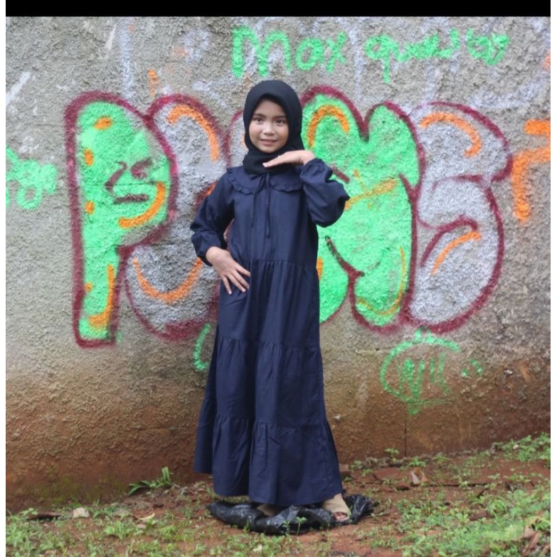 Gamis Anak Midi Dress Tanggung