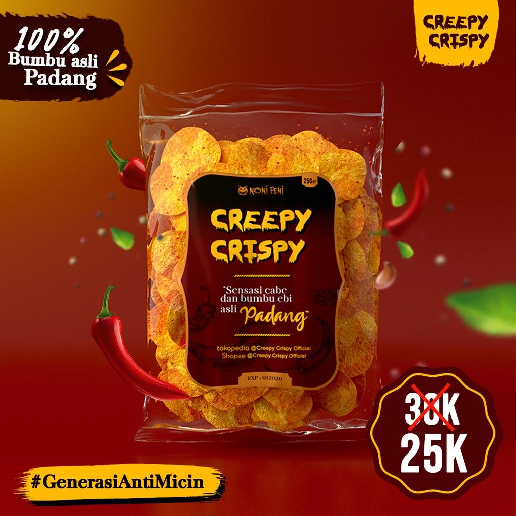 

Kerupuk Pedas Bumbu Ebi TANPA MSG + Cabe Asli Padang!