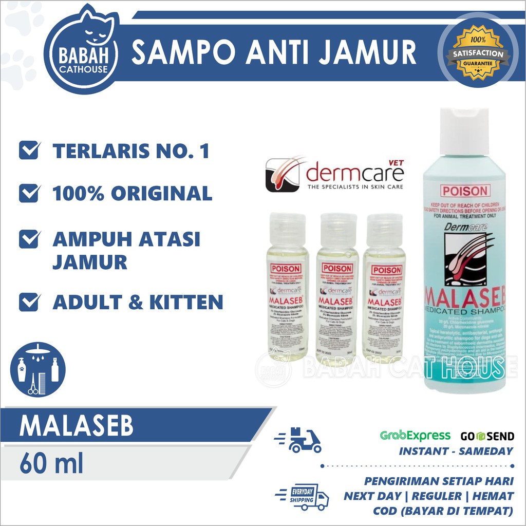 MALASEB Sampo Kucing Anjing Shampo Anti Jamur Sabun Kitten Cat Shampoo