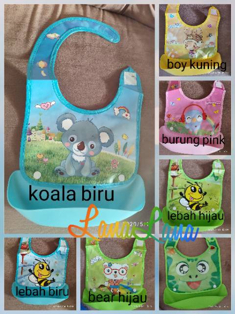 LZ.F5 Celemek mangkok bayi. Bib Slabber makan bayi anti air
