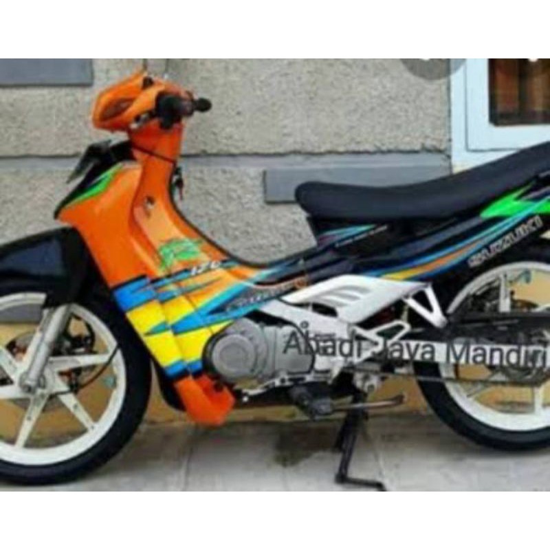 Striping suzuki satria 120 r 2003 2004 oren 2tax lumba list  body standar berkualitas termurah
