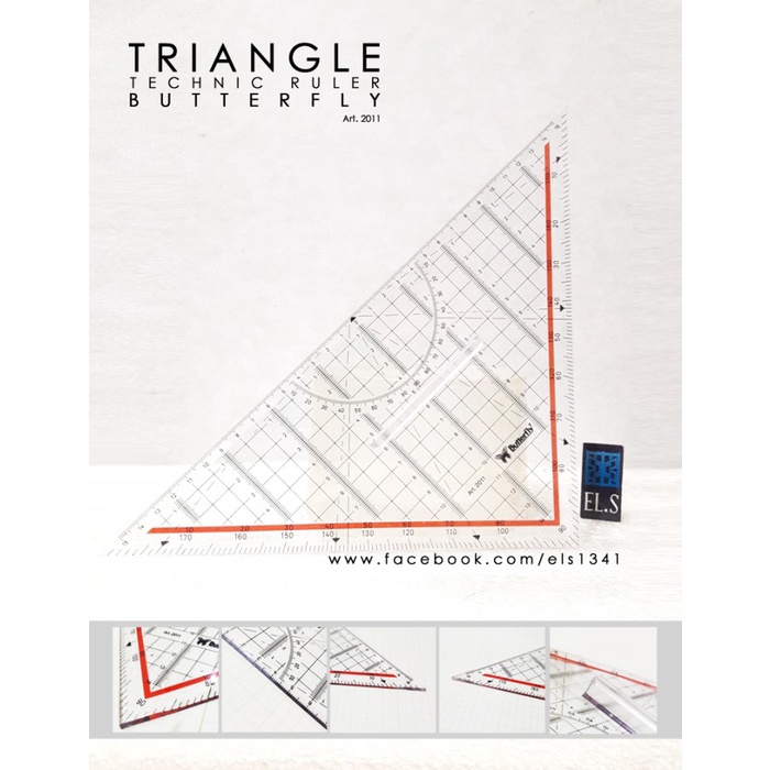 

CODE311 Penggaris Teknik Segitiga Butterfly