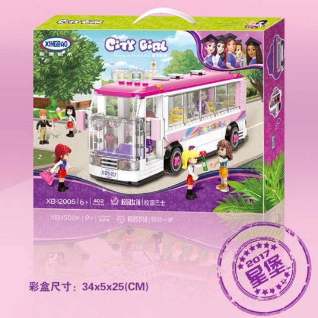 Bricks Xingbao Bis Sekolah School Bus 402 Pcs