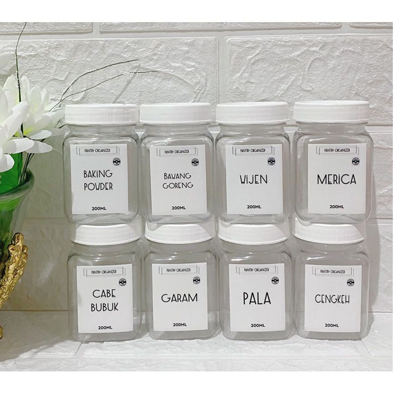 TOPLES PLASTIK STIKER BUMBU DAPUR FREE SENDOK 200 ML