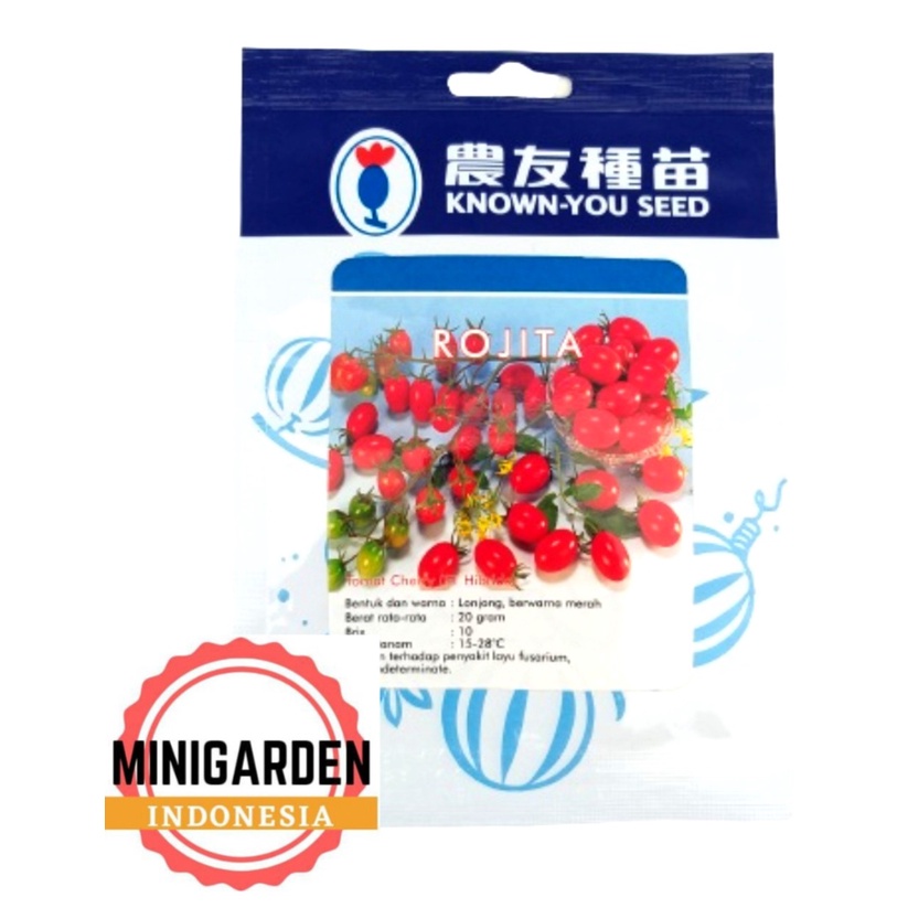 TOMAT MINI ROJITA 5 GRAM PACK BESAR benih biji tomat chery ceri merah f1 tomato unggul known you seed