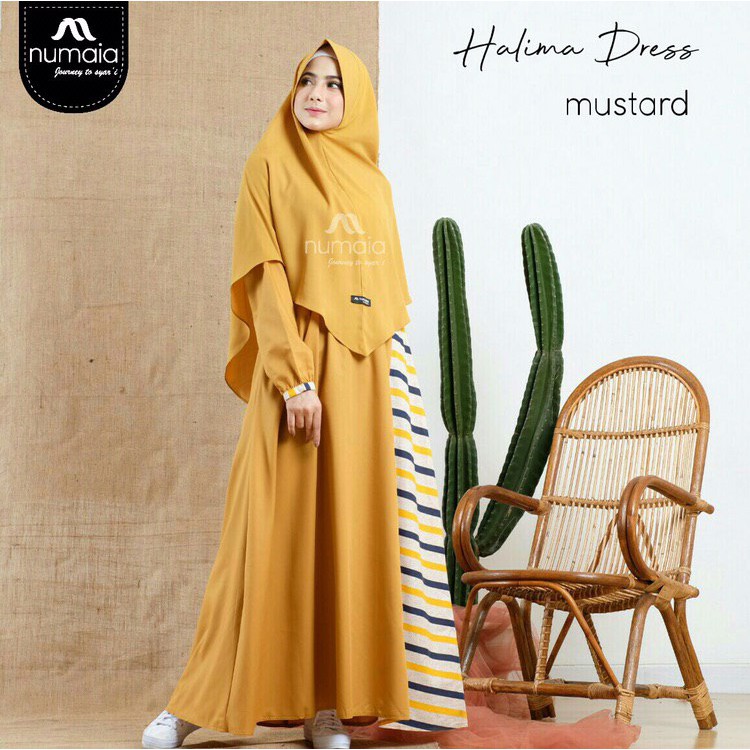 HALIMA DRESS GAMIS SYARI ORIGINAL BY NUMAIA