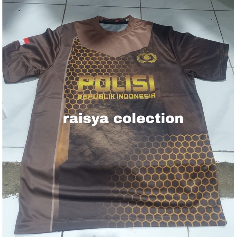 kaos polisi bahan jersey / kaos polri sablon / kaos polisi premium