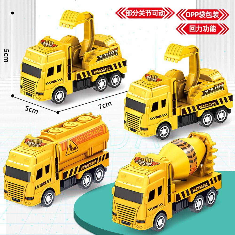 Mxbeauty Friction Powered Car Toys Puzzle Kreatif Bayi Tarik Kendaraan Model Teknik Konstruksi Excavator Anak Laki-Laki Kendaraan Carrier Mainan Teknik Mainan Kendaraan Teknik