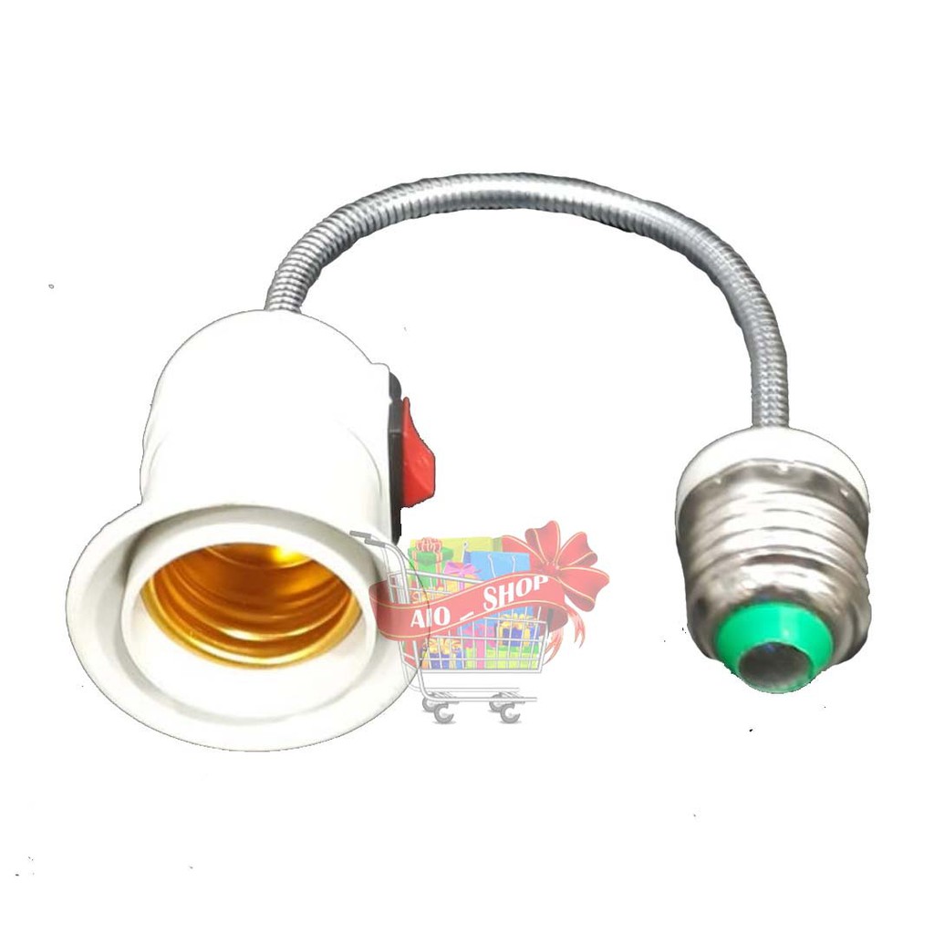 AIO SHOP-Fitting Flexibel Lampu Fleksibel E27 Sambungan Lampu Tidur Adapter Converter Saklar OnOff i