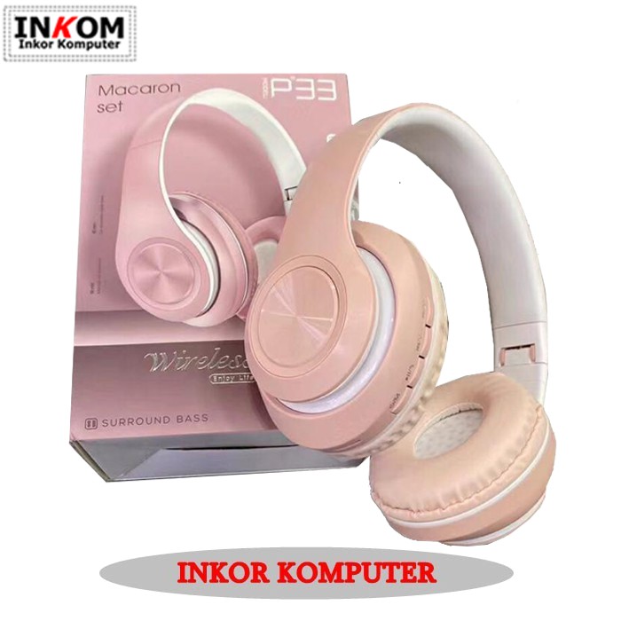 Headset Bluetooth inpods Macaron P33 / Headphone Inpods Macaron