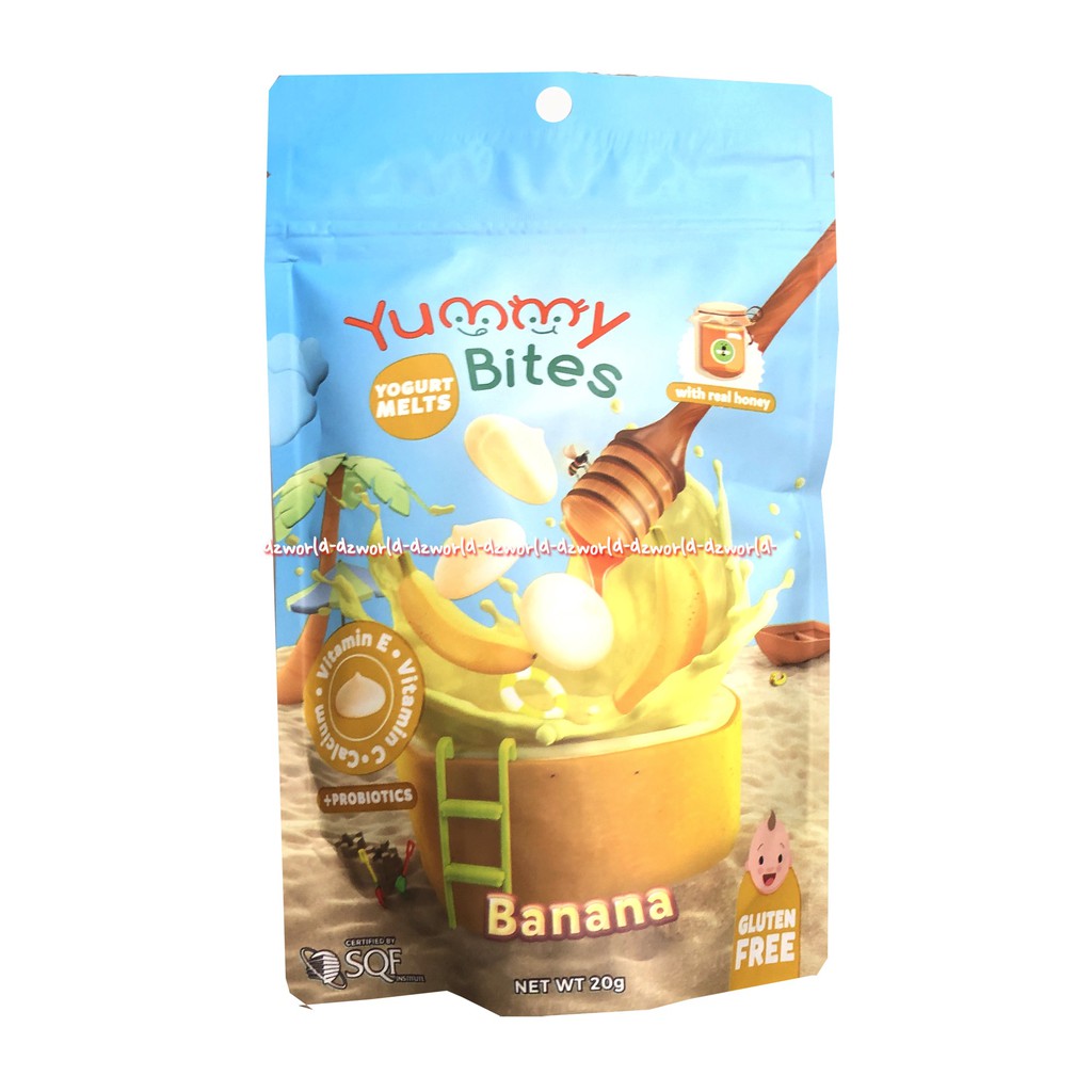 Yummy Bites Banana Yogurt Melts Gluten Free Makanan Bayi 20gr