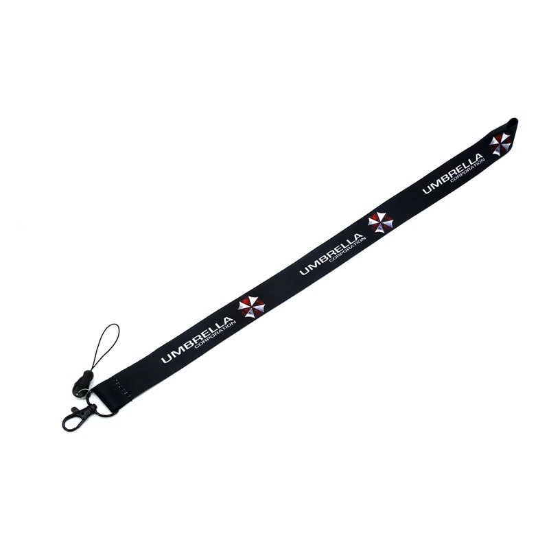 Lanyard Leher Lanyard Resident Evil dengan pencetakan logo Film Terkenal untuk aksesori selempang ponsel dan gantungan kunci