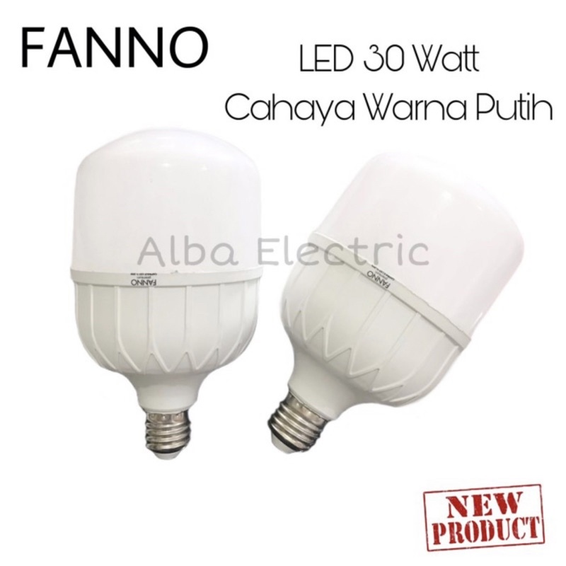 Lampu LED 30 watt Capsul FANNO Cahaya Putih Lampu Jumbo Kapsul Cahaya Putih 30W Lampu Bohlam LED 30Watt